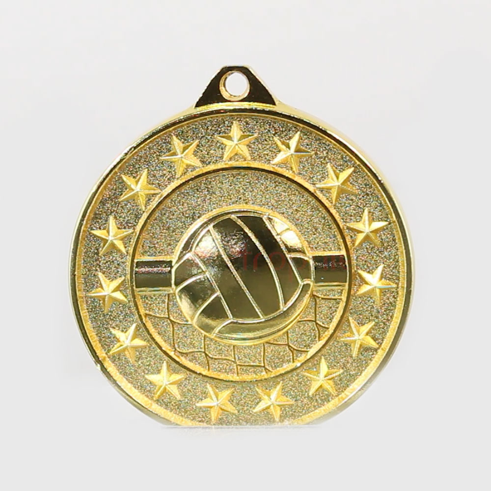 Volleyball Starry Medal Gold Mm Volleyball Awardsandtrophies Au