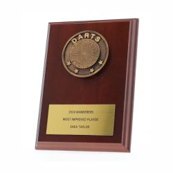 Spartan Darts Walnut Plaque 150mm