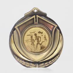 Two Tone Cross Country Medal 50mm Gold