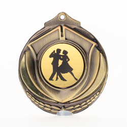 Two Tone Ballroom Medal 50mm Gold