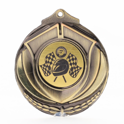 Two Tone Motorsport Medal 50mm Gold