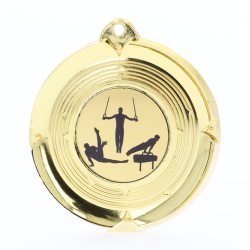 Deluxe Gymnastics Male Medal 50mm Gold