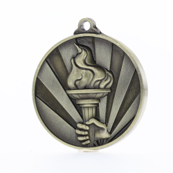 Sunrise Victory Torch Medal 50mm Gold