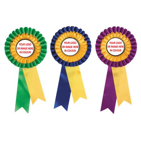 Rosette Two Colour Ribbons & Rosettes - AwardsAndTrophies.com.au