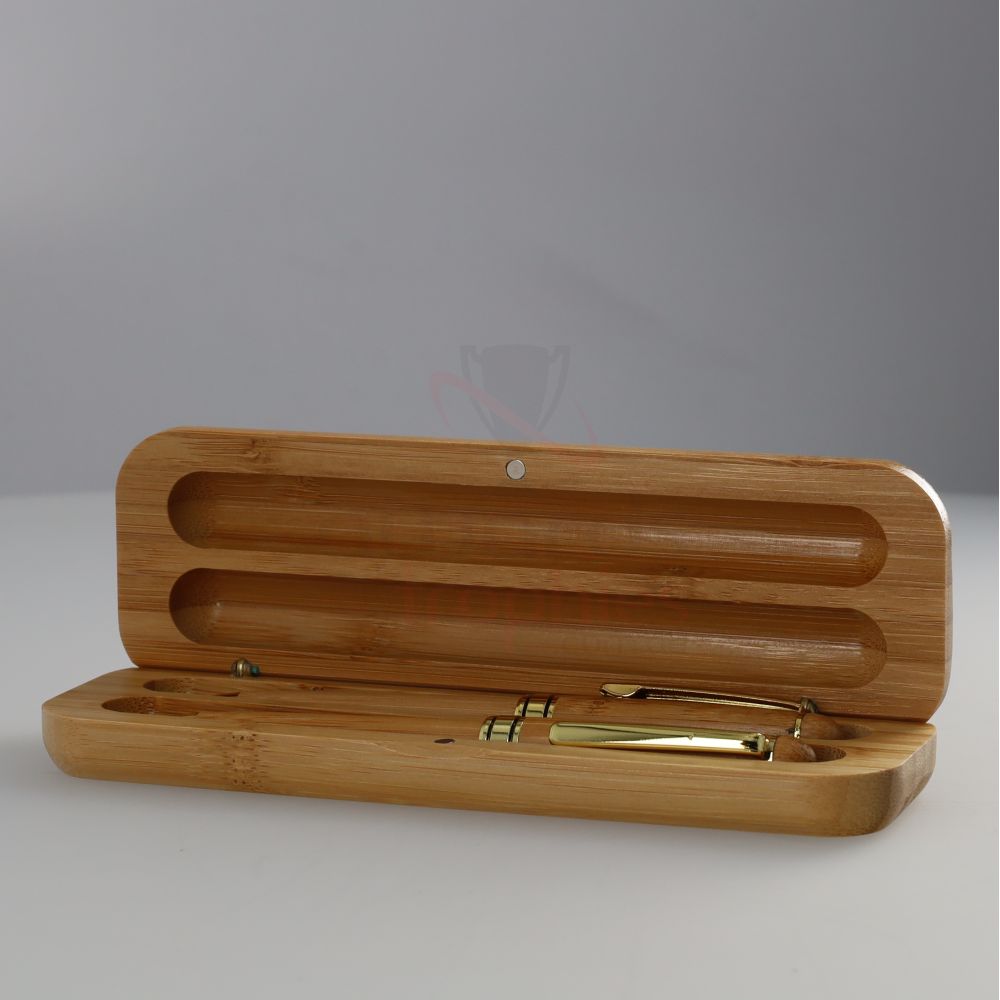 Bamboo Pen Box - Double 