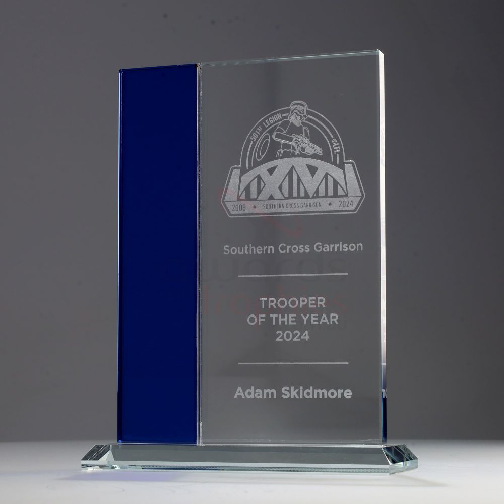 Blue Vertical Plaque 165mm