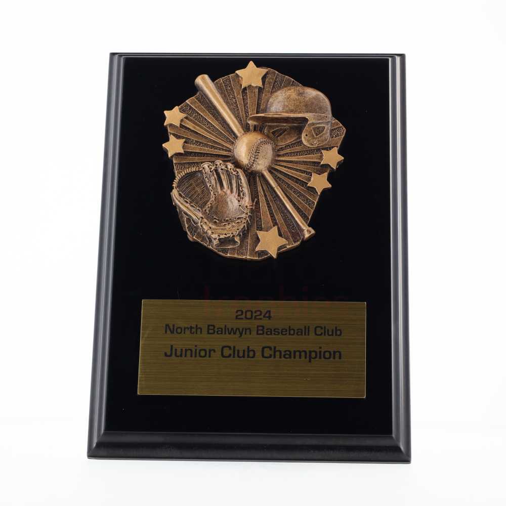 Cosmos Baseball Black Plaque 150mm