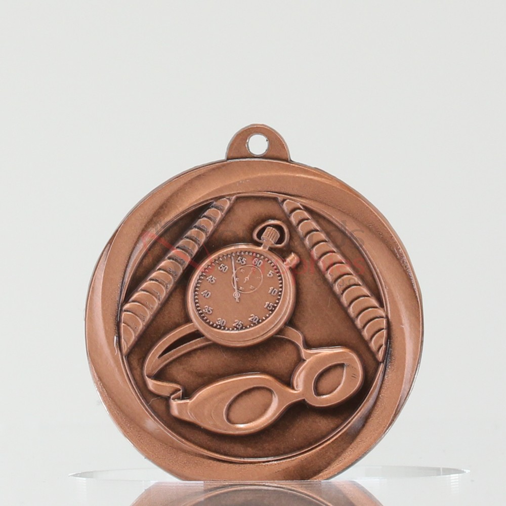 Econo Swimming Medal 50mm Bronze