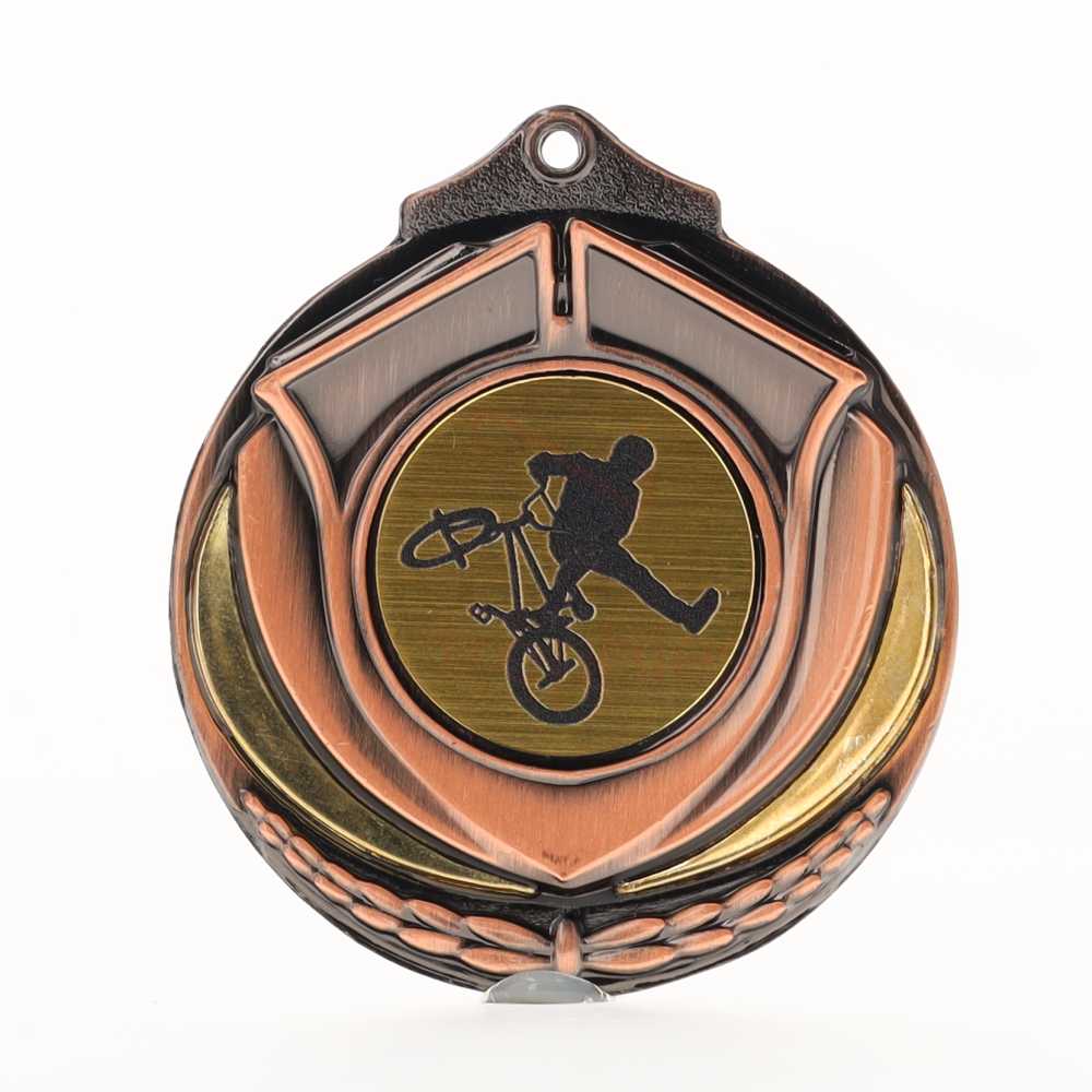 Two Tone BMX Medal 50mm Bronze