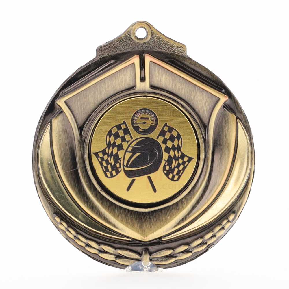 Two Tone Motorsport Medal 50mm Gold