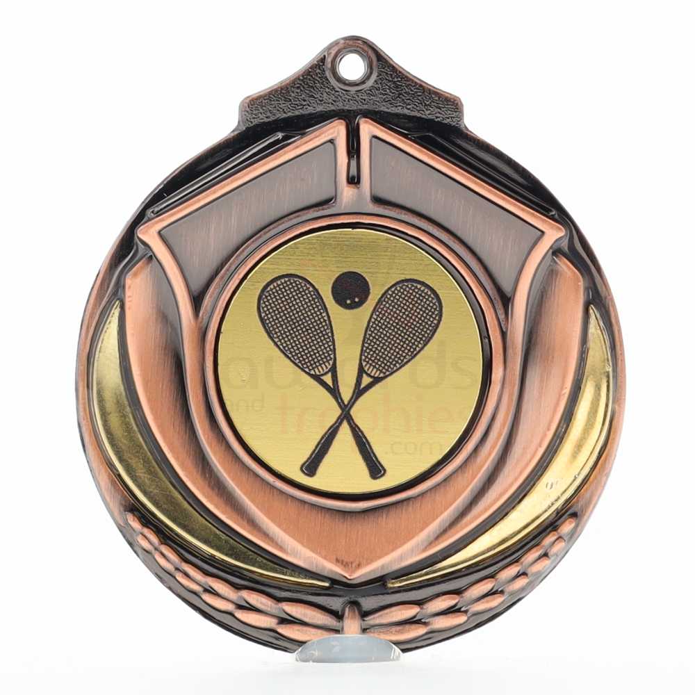 Two Tone Squash Medal 50mm Bronze