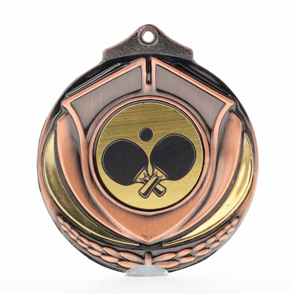 Two Tone Table Tennis Medal 50mm Bronze