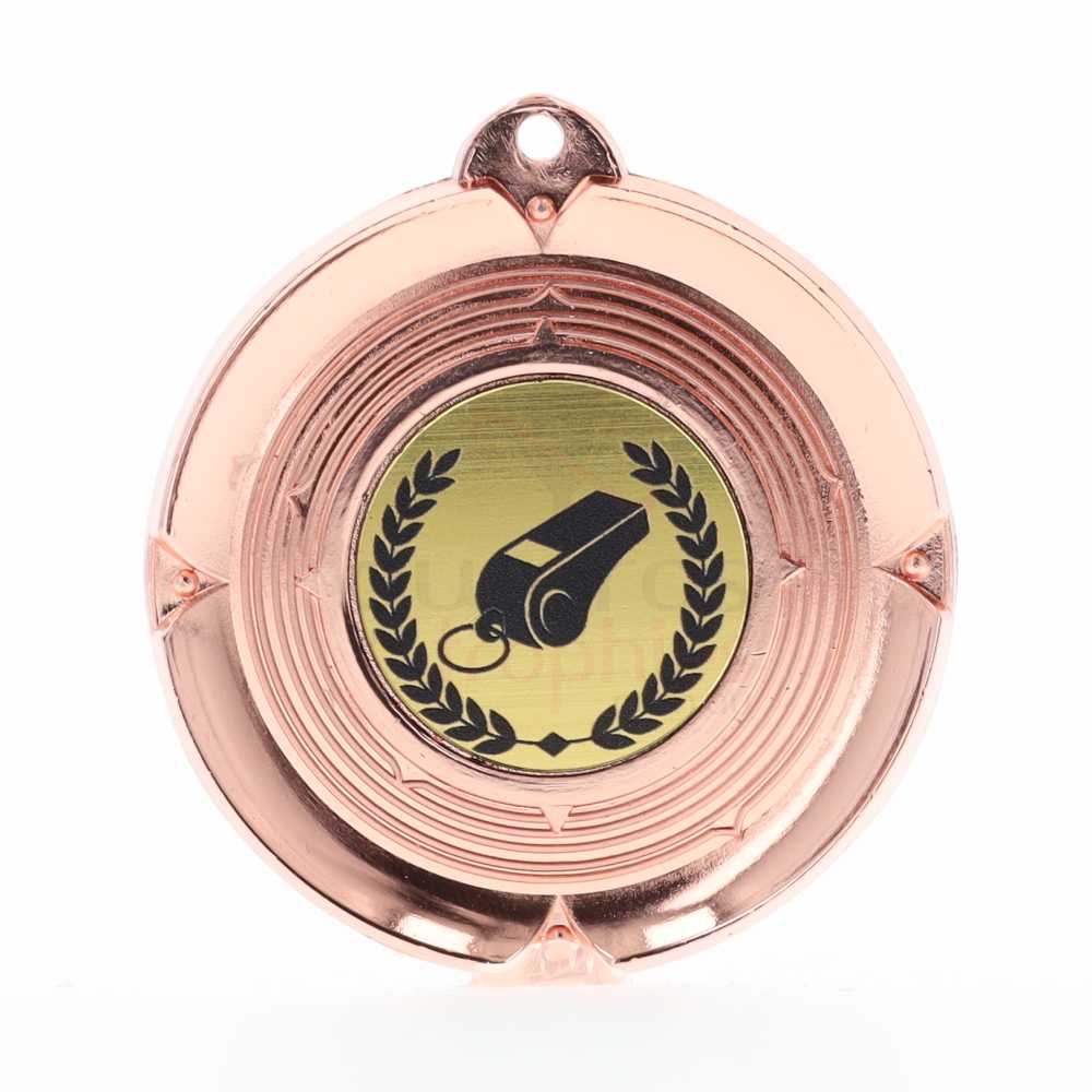 Deluxe Whistle Medal 50mm Bronze