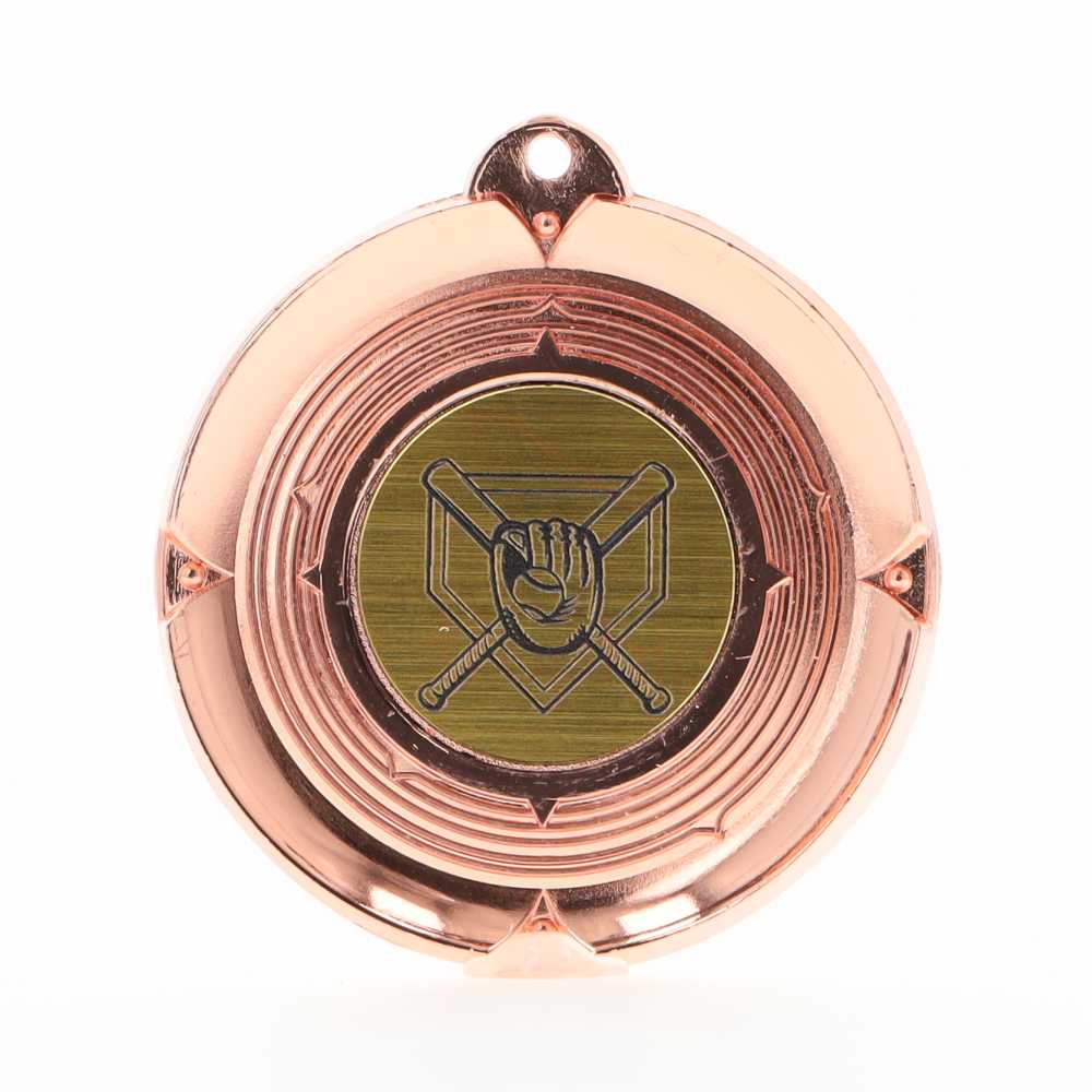 Deluxe Baseball Medal 50mm Bronze