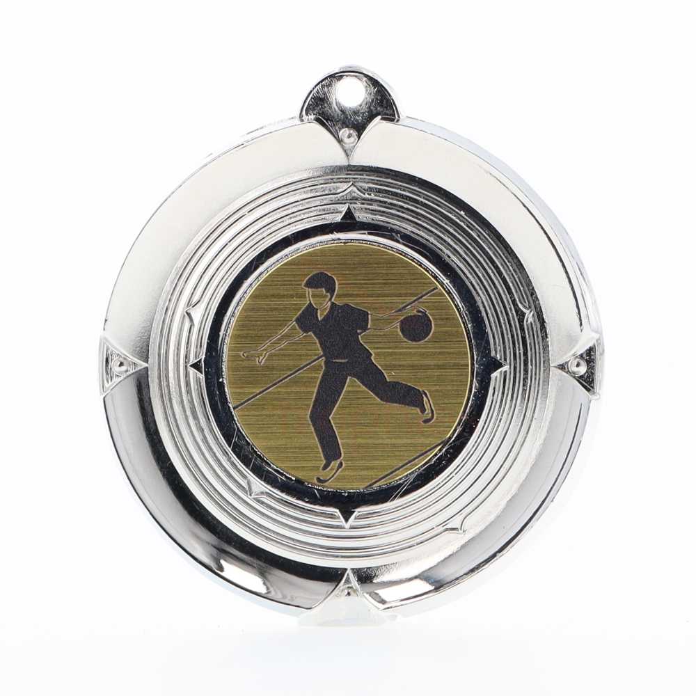 Deluxe Tenpin Male Medal 50mm Silver