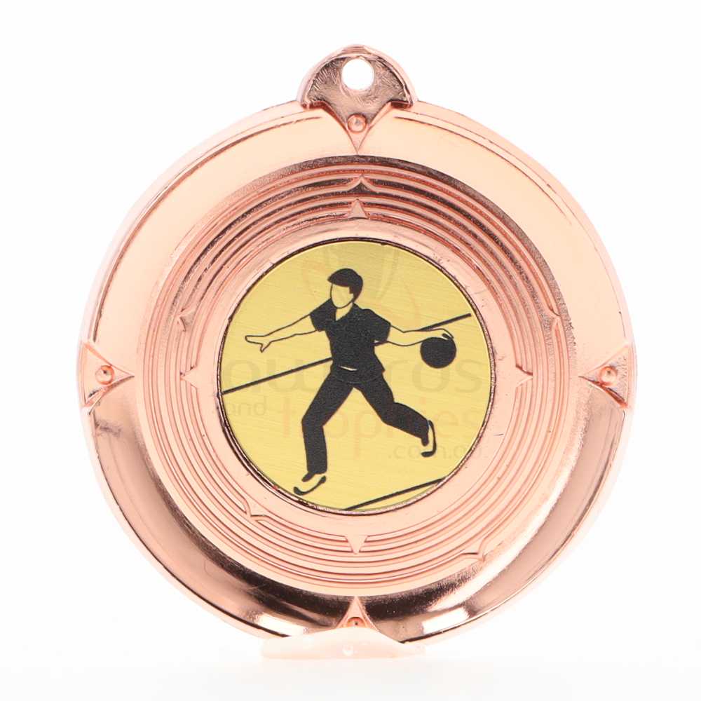 Deluxe Tenpin Male Medal 50mm Bronze