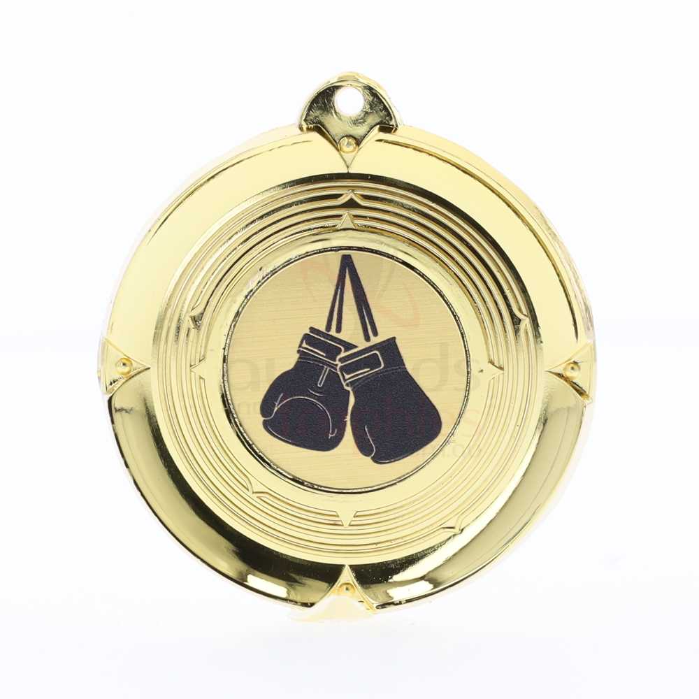 Deluxe Boxing Medal 50mm Gold