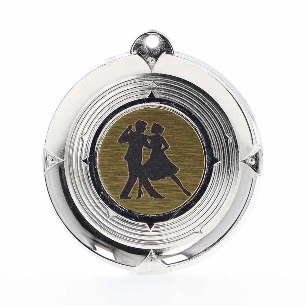 Deluxe Ballroom Dance Medal 50mm Silver