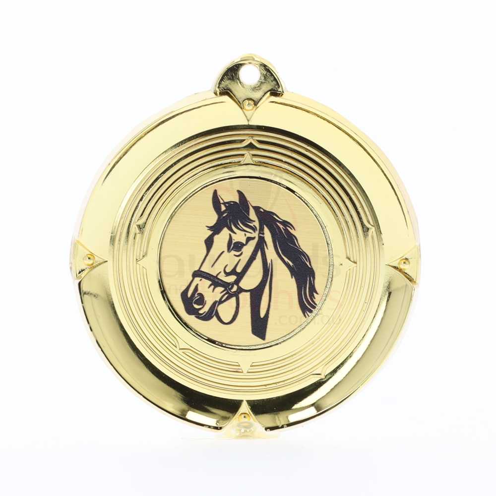 Deluxe Equestrian Medal 50mm Gold