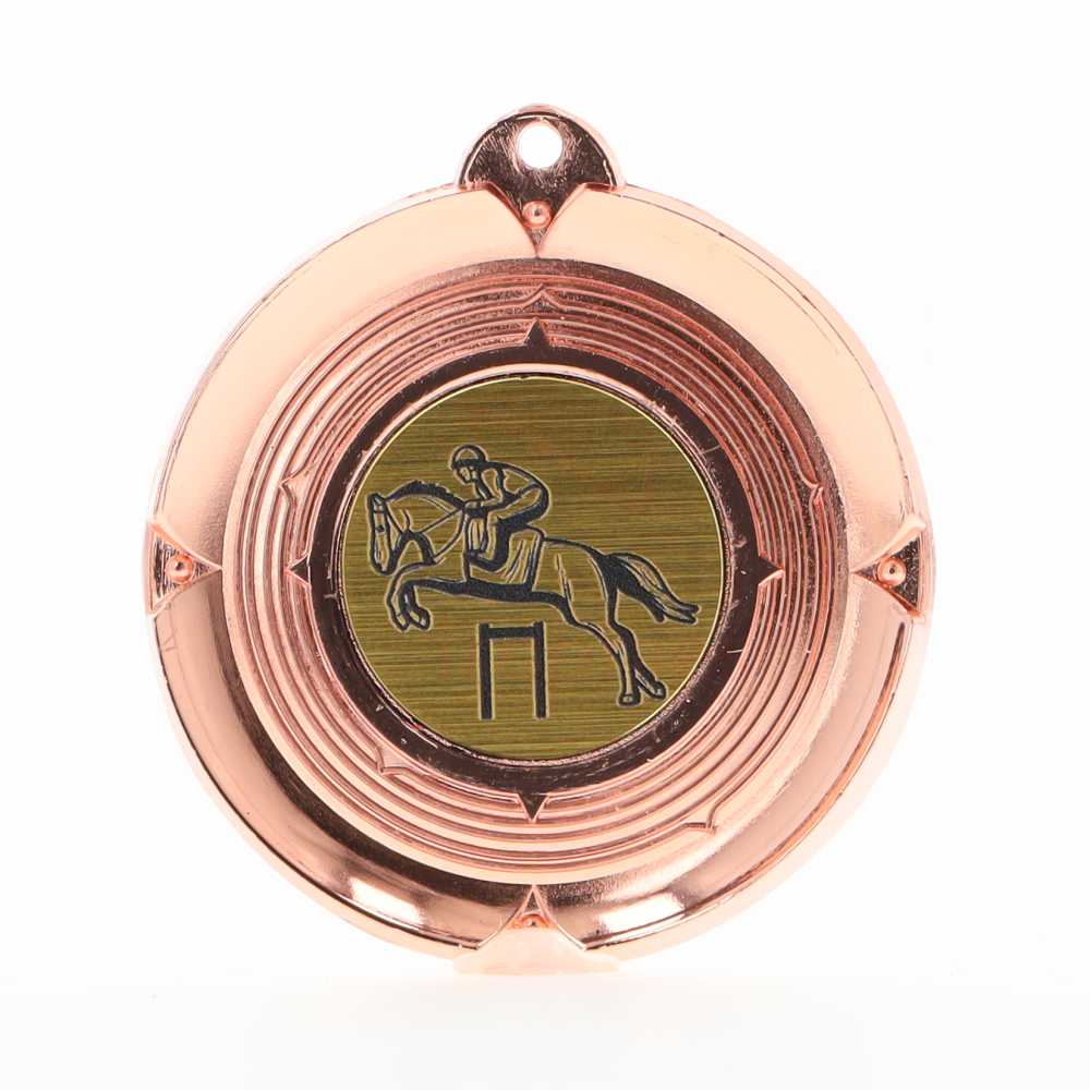 Deluxe Showjumping Medal 50mm Bronze