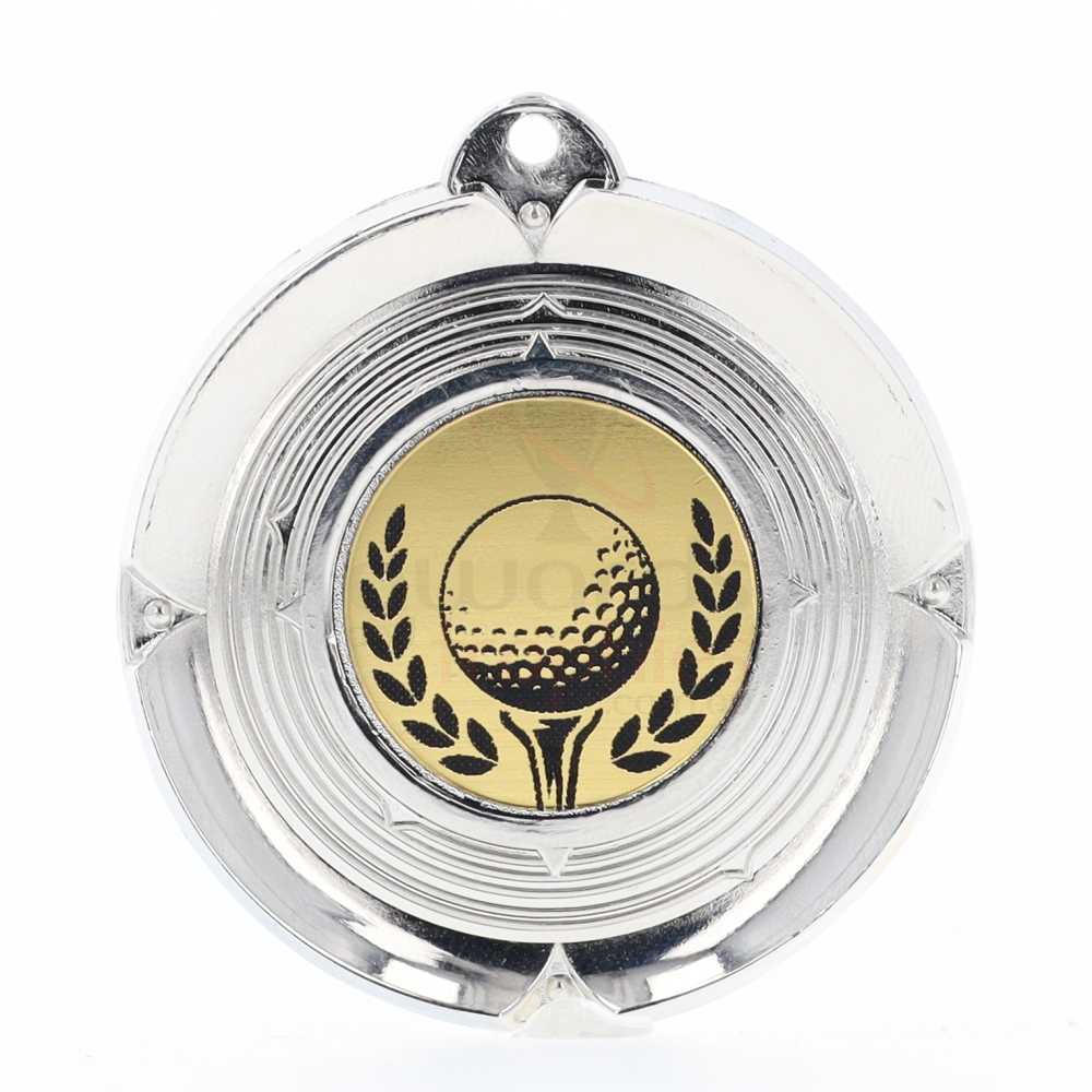 Deluxe Golf Medal 50mm Silver