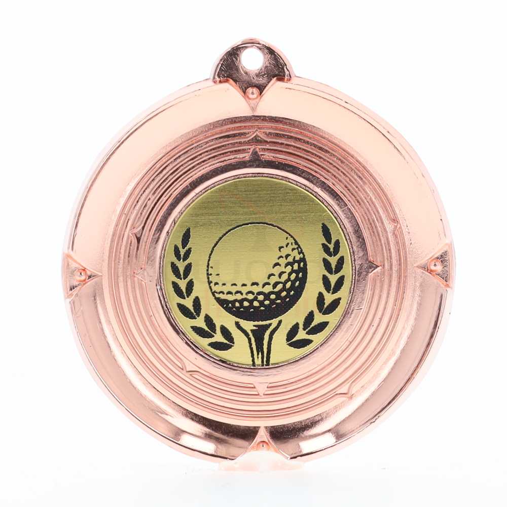 Deluxe Golf Medal 50mm Bronze