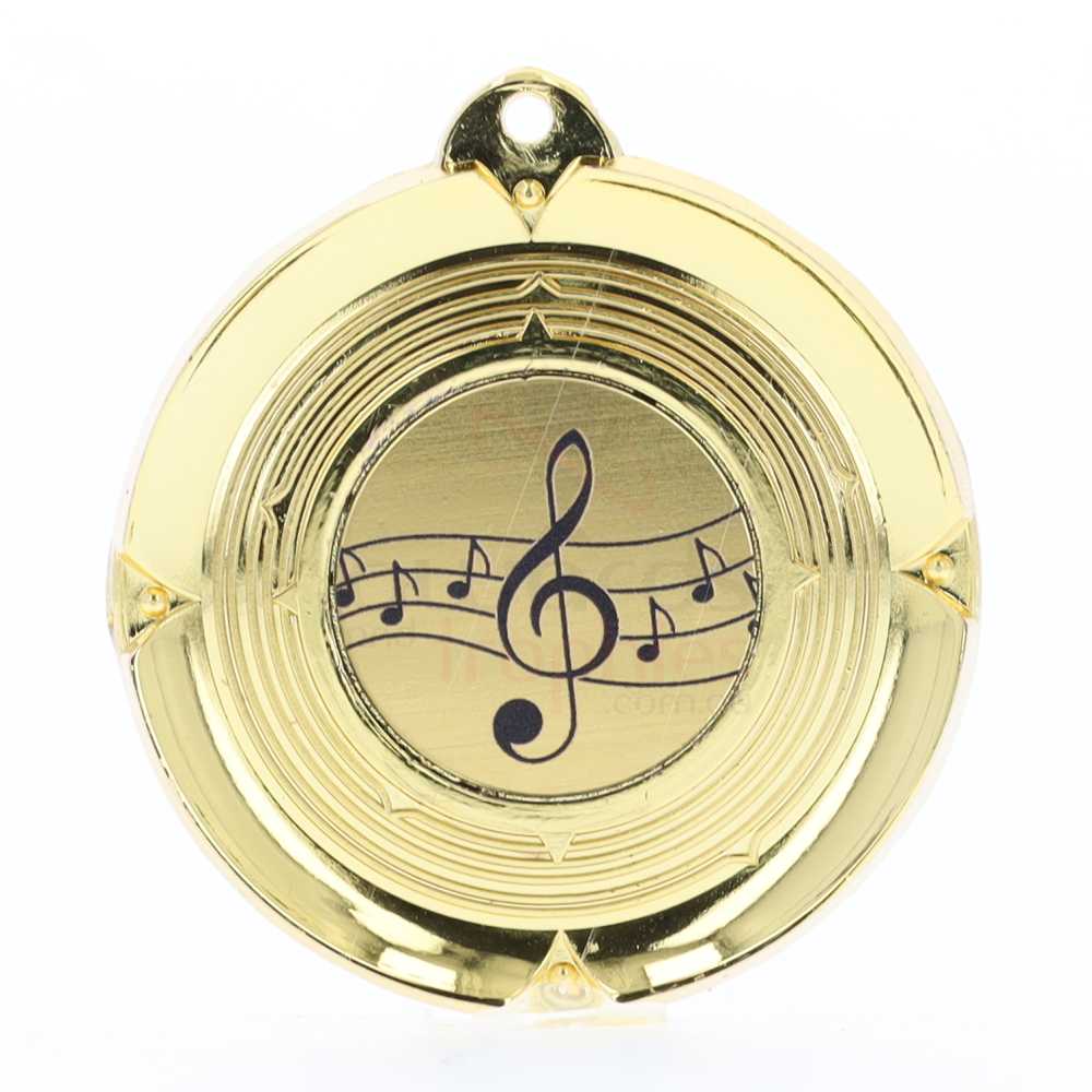 Deluxe Music Medal 50mm Gold