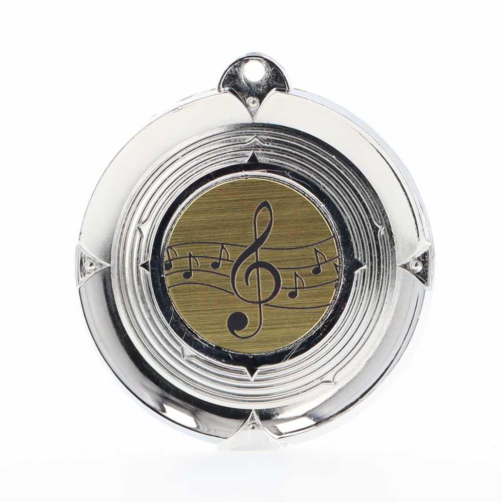 Deluxe Music Medal 50mm Silver