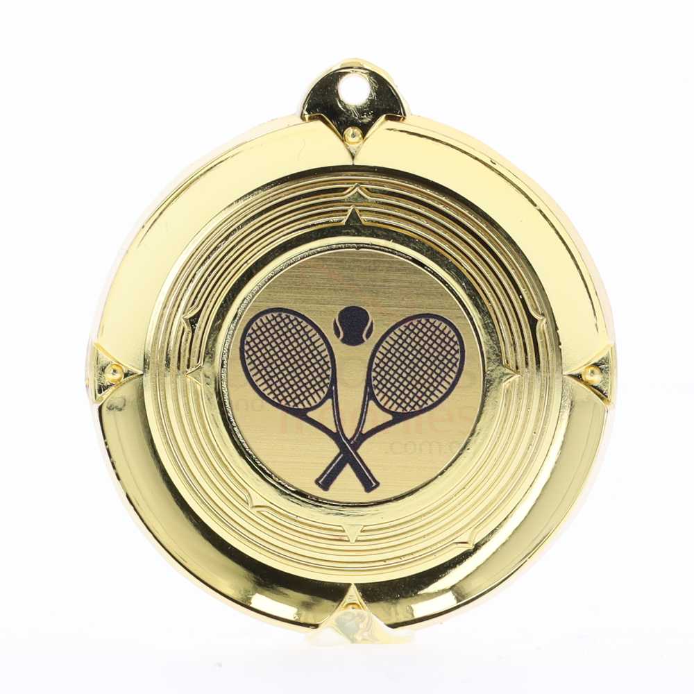 Deluxe Tennis Medal 50mm Gold