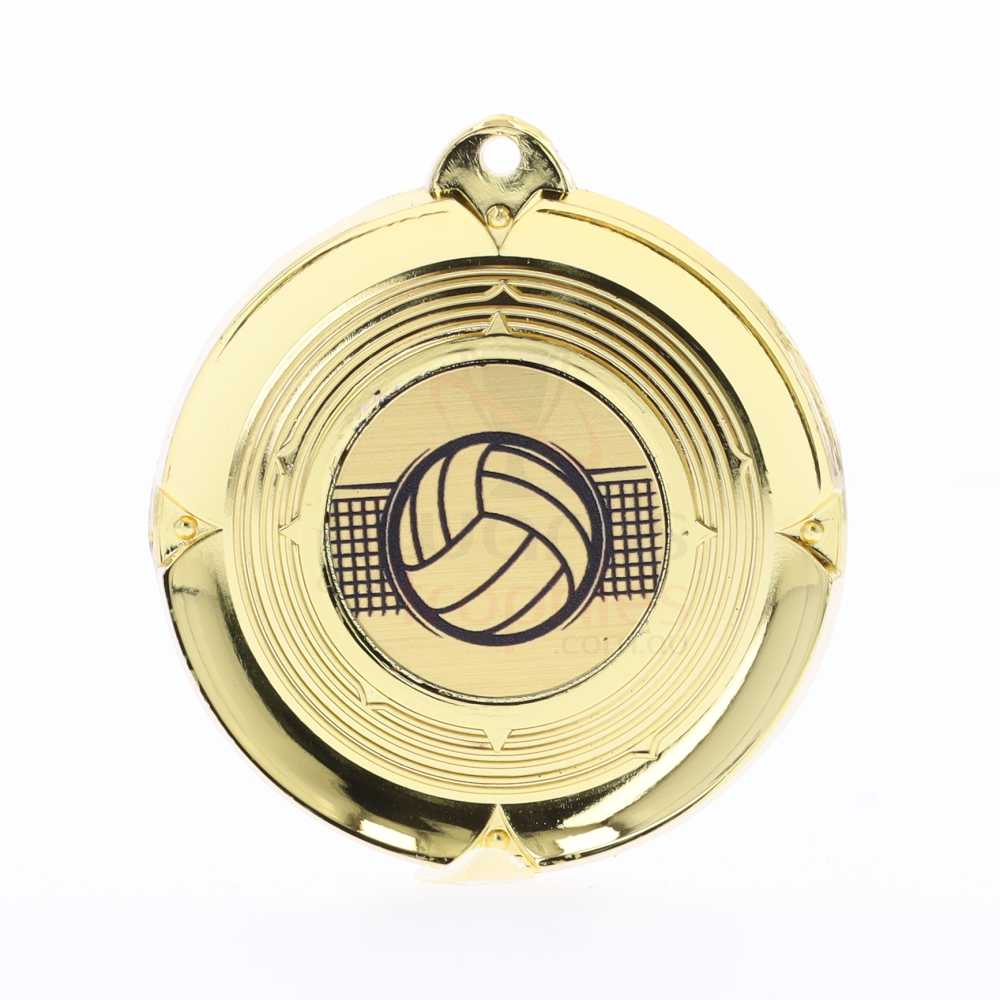 Deluxe Volleyball Medal 50mm Gold