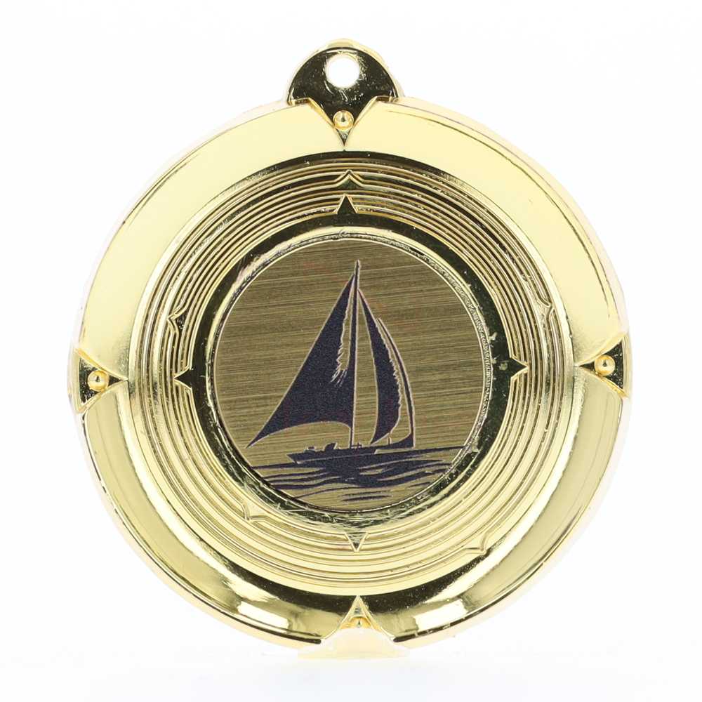 Deluxe Sailing Medal 50mm Gold