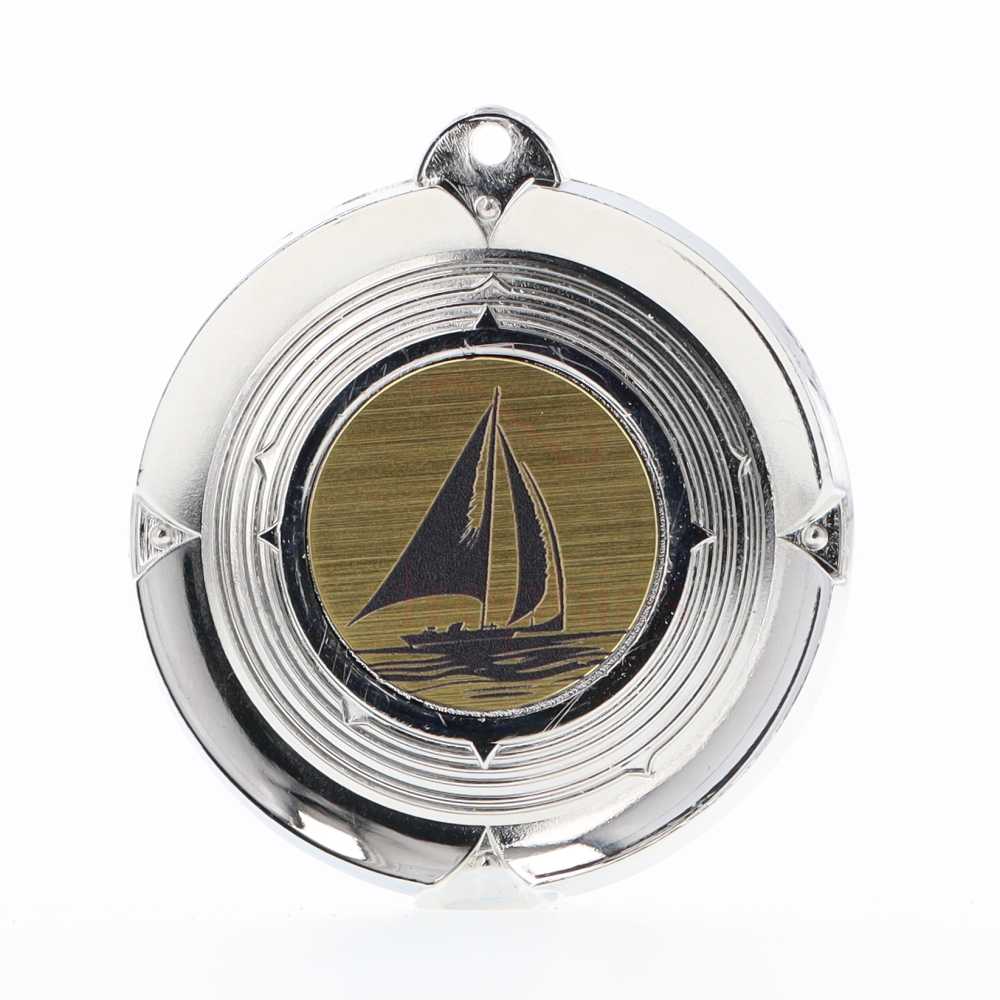 Deluxe Sailing Medal 50mm Silver