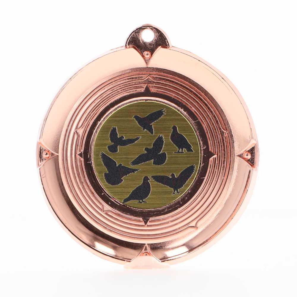 Deluxe Pigeon Medal 50mm Bronze