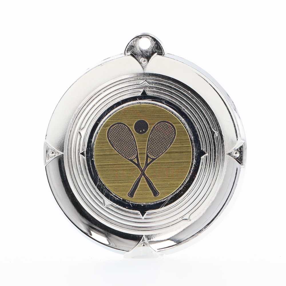 Deluxe Squash Medal 50mm Silver