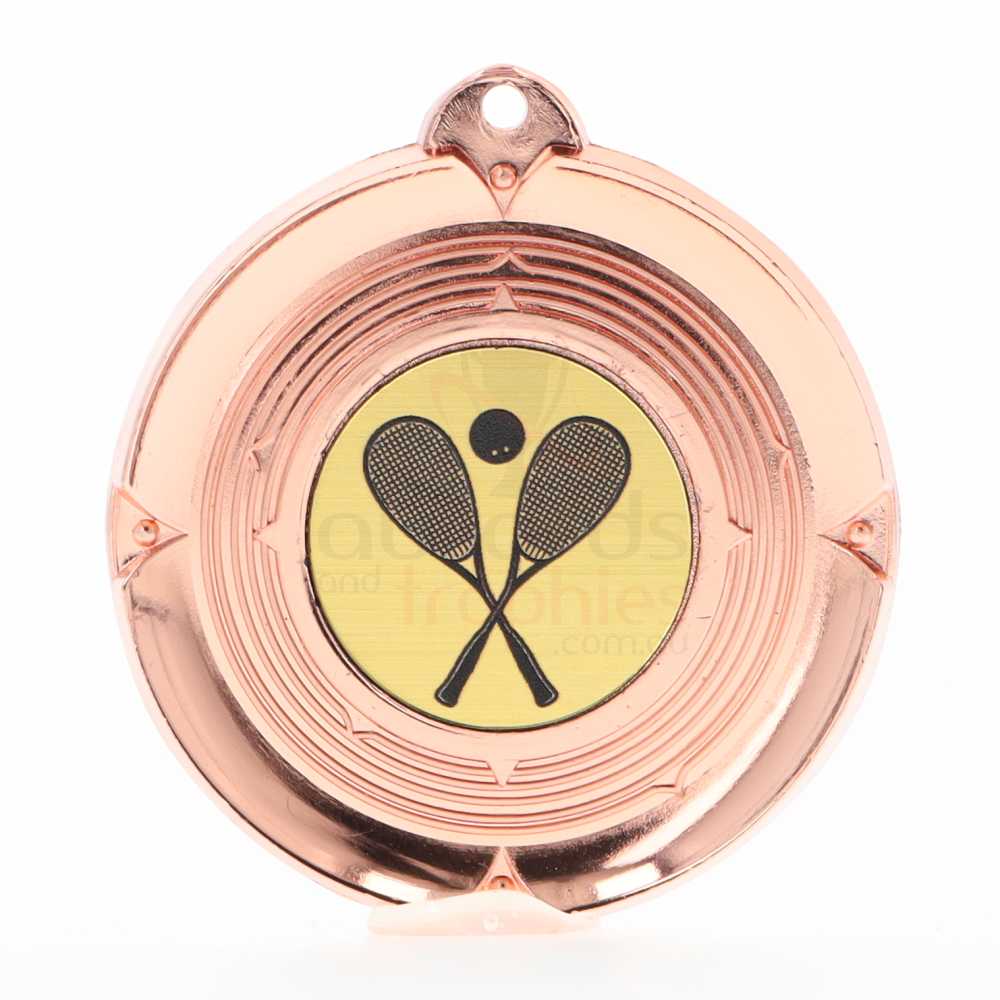 Deluxe Squash Medal 50mm Bronze