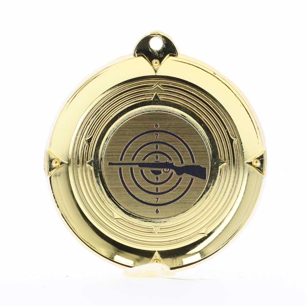 Deluxe Rifle Medal 50mm Gold