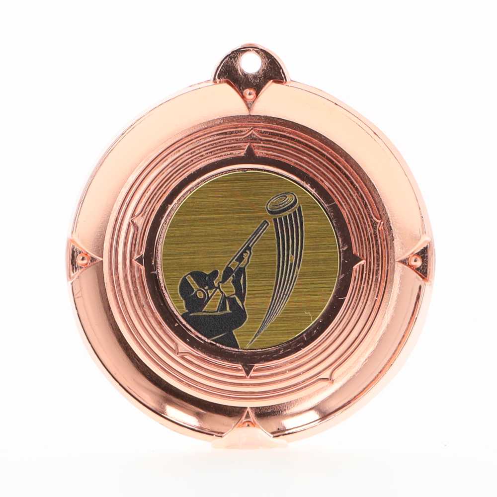 Deluxe Trap Shooting Medal 50mm Bronze