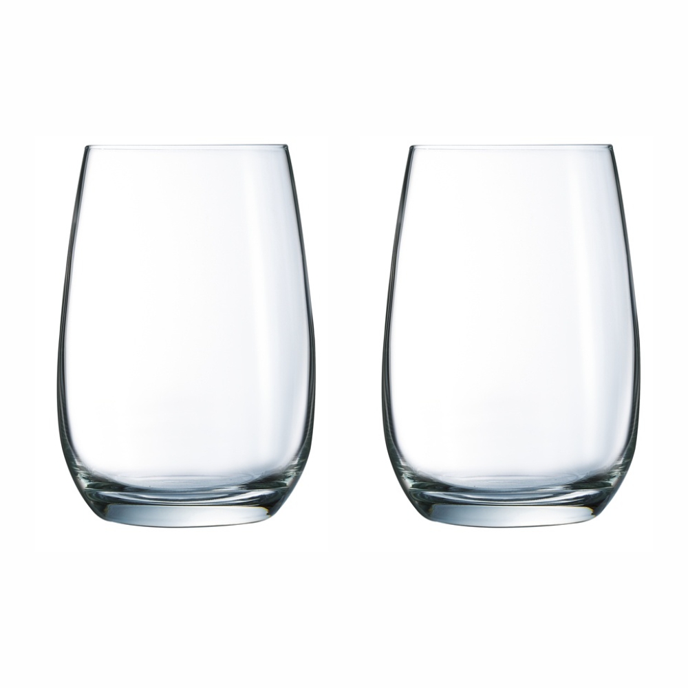 Pair Of 370ml Arcoroc Stemless Wine Glasses Drinkware Barware Awardsandtrophies Com Au