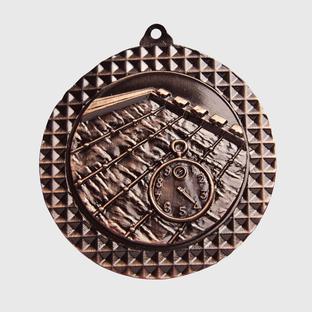 Swimming Facet Medal Bronze 70mm