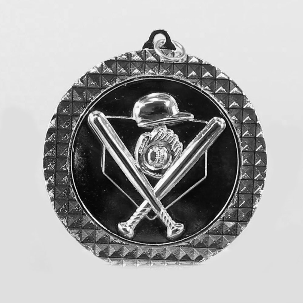 Baseball Facet Medal Silver 70mm