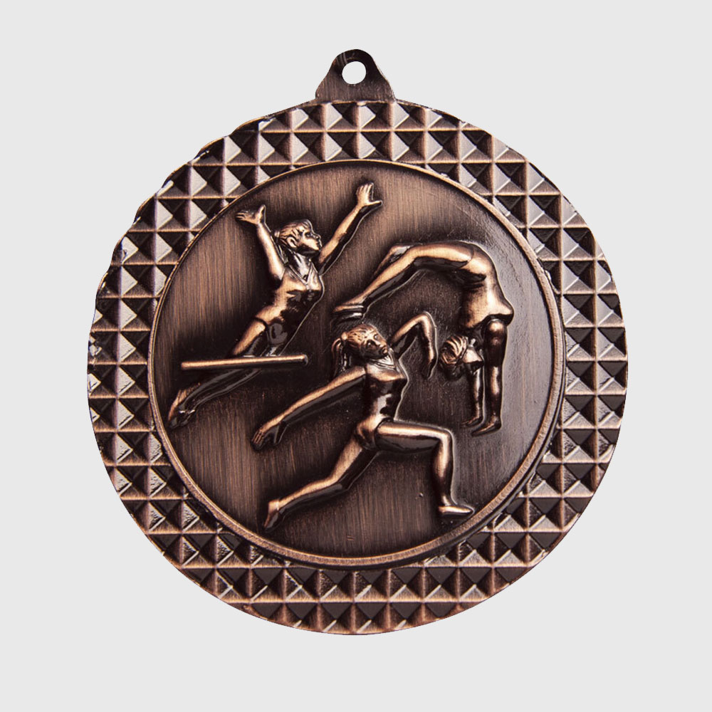 Gymnastics Female Facet Medal Bronze 70mm