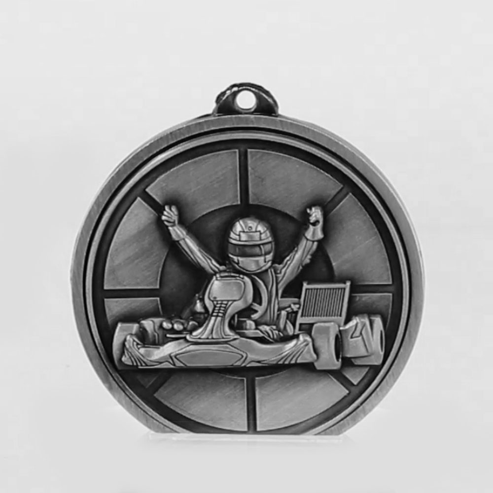 Triumph Go Kart Medal 55mm Silver