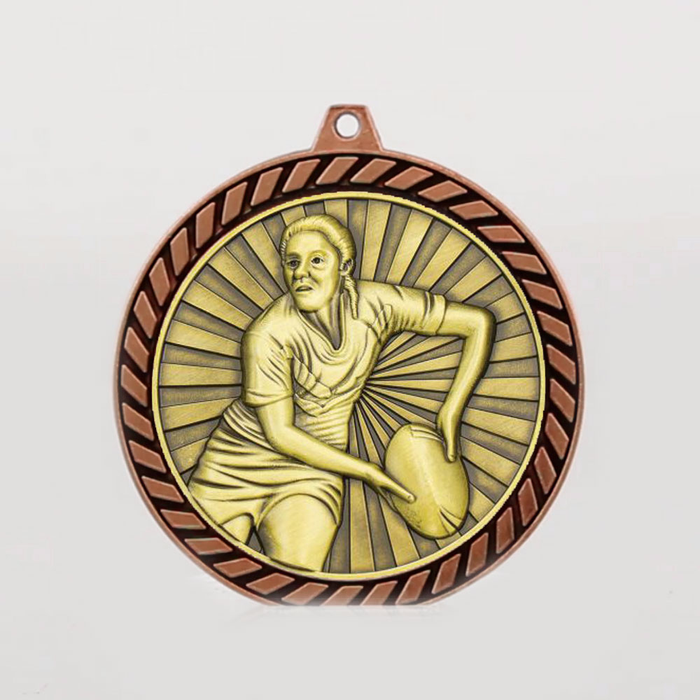 Venture Rugby Female Medal Bronze 60mm