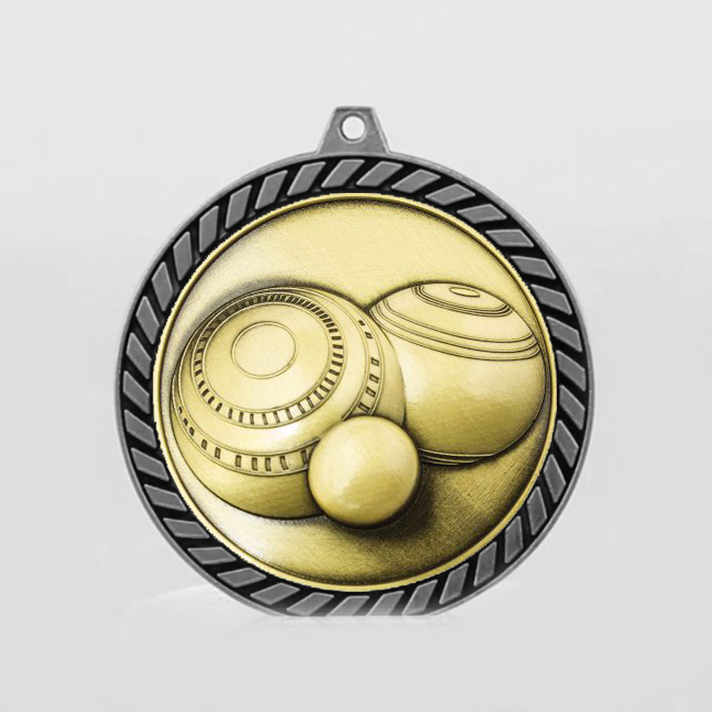 Venture Lawn Bowls Medal Silver 60mm