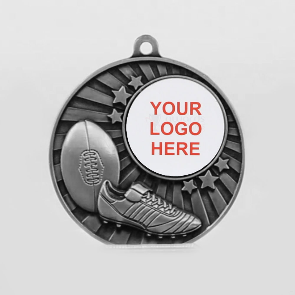 Impact AFL Logo Medal Silver 50mm