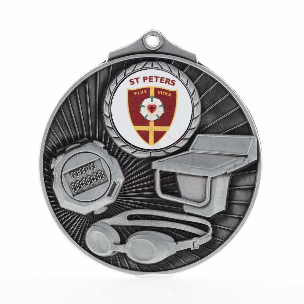 Swim Insert Medal Silver 70mm