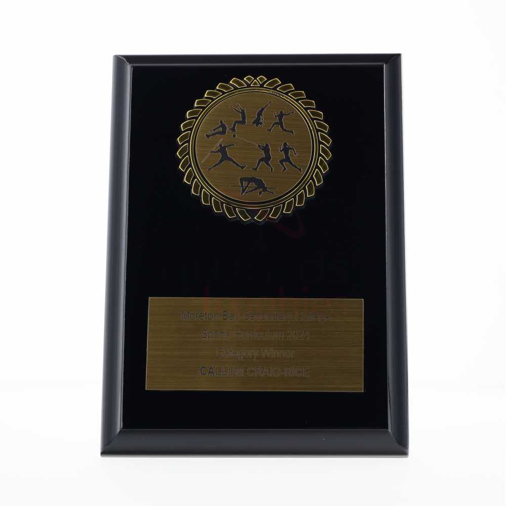 Black Plaque 150mm - Athletics