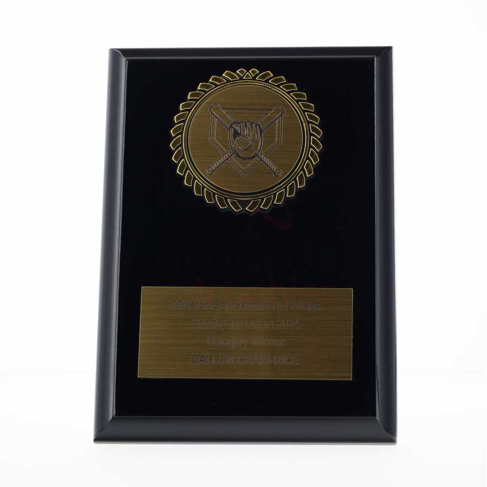 Black Plaque 150mm - Baseball