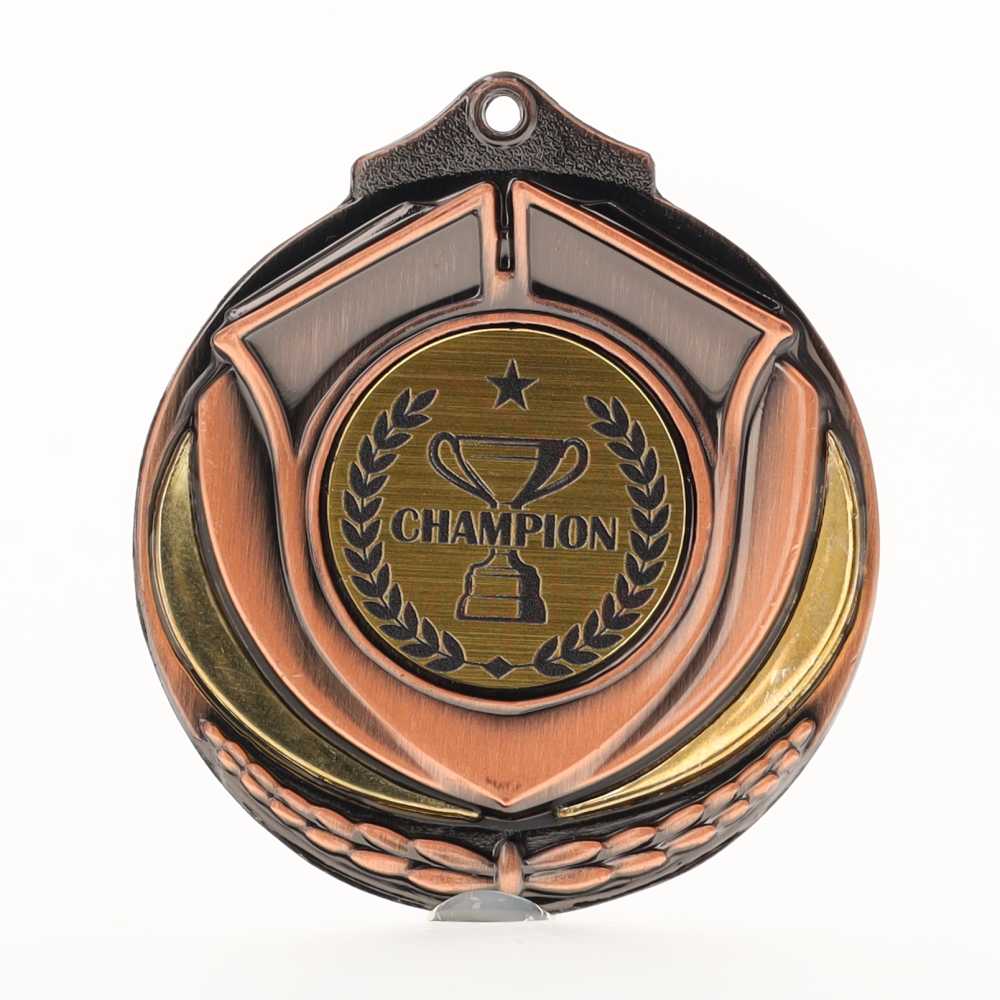 Two Tone Bronze Medal 50mm - Champion