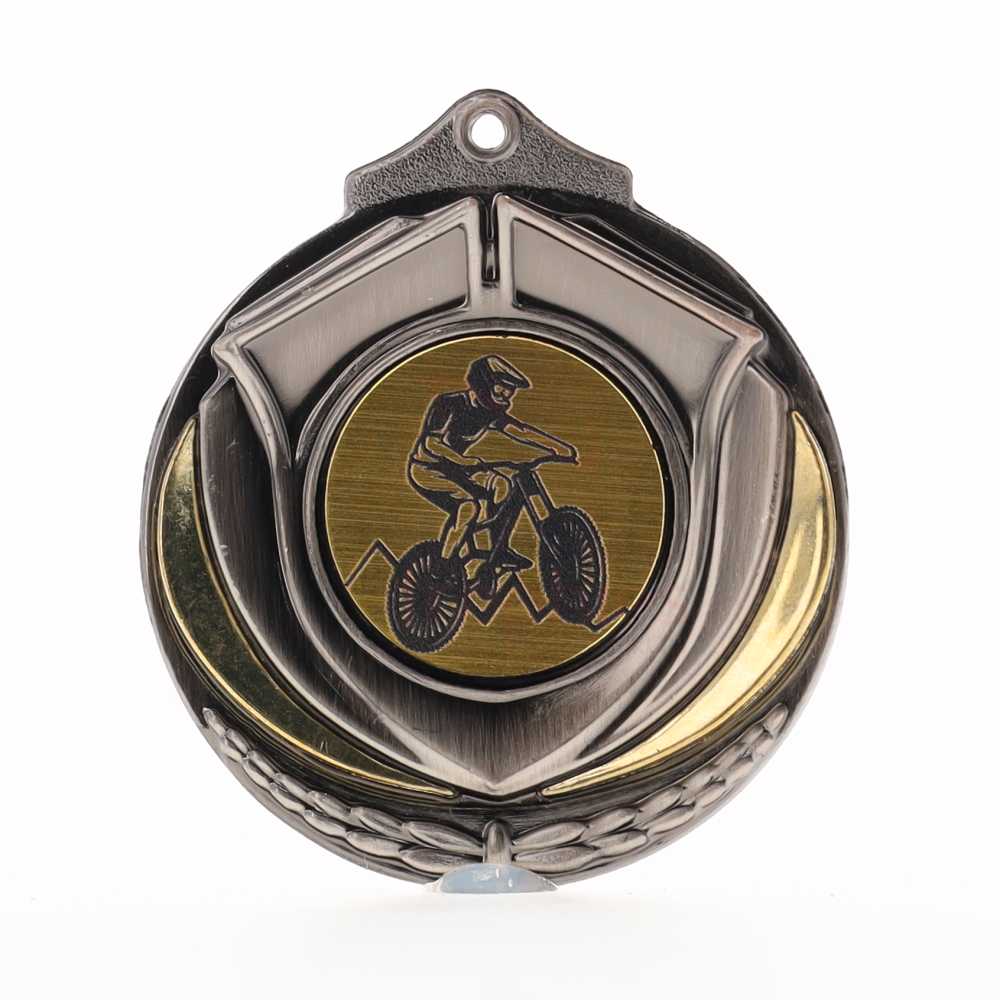 Two Tone Silver Medal 50mm - Downhill Biking